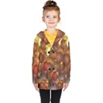 Flower Flora Decoration Pattern Drawing Floral Kids  Double Breasted Button Coat