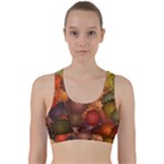 Flower Flora Decoration Pattern Drawing Floral Back Weave Sports Bra