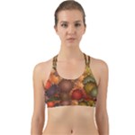 Flower Flora Decoration Pattern Drawing Floral Back Web Sports Bra