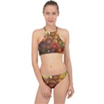 Flower Flora Decoration Pattern Drawing Floral Racer Front Bikini Set