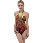 Flower Flora Decoration Pattern Drawing Floral Go with the Flow One Piece Swimsuit