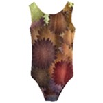 Flower Flora Decoration Pattern Drawing Floral Kids  Cut-Out Back One Piece Swimsuit