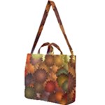 Flower Flora Decoration Pattern Drawing Floral Square Shoulder Tote Bag