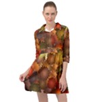 Flower Flora Decoration Pattern Drawing Floral Mini Skater Shirt Dress