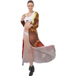 Flower Flora Decoration Pattern Drawing Floral Maxi Chiffon Beach Wrap