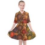 Flower Flora Decoration Pattern Drawing Floral Kids  All Frills Chiffon Dress