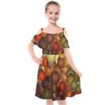 Flower Flora Decoration Pattern Drawing Floral Kids  Cut Out Shoulders Chiffon Dress