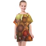 Flower Flora Decoration Pattern Drawing Floral Kids  One Piece Chiffon Dress