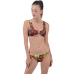 Flower Flora Decoration Pattern Drawing Floral Ring Detail Crop Bikini Set