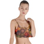 Flower Flora Decoration Pattern Drawing Floral Layered Top Bikini Top 