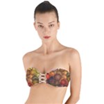 Flower Flora Decoration Pattern Drawing Floral Twist Bandeau Bikini Top