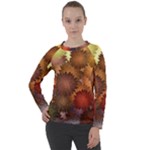 Flower Flora Decoration Pattern Drawing Floral Women s Long Sleeve Raglan Tee