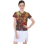 Flower Flora Decoration Pattern Drawing Floral Women s Sports Top