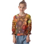 Flower Flora Decoration Pattern Drawing Floral Kids  Cuff Sleeve Top