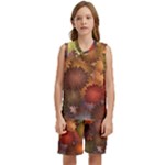 Flower Flora Decoration Pattern Drawing Floral Kids  Basketball Mesh Set