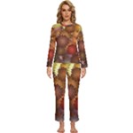 Flower Flora Decoration Pattern Drawing Floral Womens  Long Sleeve Lightweight Pajamas Set