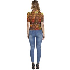 Puffed Short Sleeve Button Up Jacket 