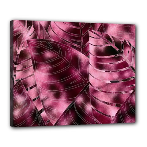 Flower Flora Decoration Pattern Drawing Leaves Canvas 20  x 16  (Stretched) from ArtsNow.com