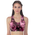 Flower Flora Decoration Pattern Drawing Leaves Sports Bra