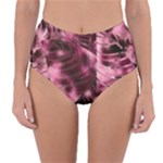 Flower Flora Decoration Pattern Drawing Leaves Reversible High-Waist Bikini Bottoms