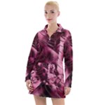 Flower Flora Decoration Pattern Drawing Leaves Women s Long Sleeve Casual Dress