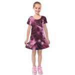 Flower Flora Decoration Pattern Drawing Leaves Kids  Short Sleeve Velvet Dress