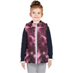 Flower Flora Decoration Pattern Drawing Leaves Kids  Hooded Puffer Vest