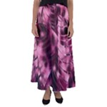 Flower Flora Decoration Pattern Drawing Leaves Flared Maxi Skirt