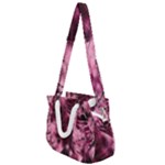 Flower Flora Decoration Pattern Drawing Leaves Rope Handles Shoulder Strap Bag