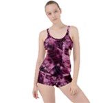 Flower Flora Decoration Pattern Drawing Leaves Boyleg Tankini Set 