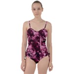 Flower Flora Decoration Pattern Drawing Leaves Sweetheart Tankini Set