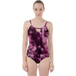 Flower Flora Decoration Pattern Drawing Leaves Cut Out Top Tankini Set