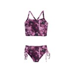 Flower Flora Decoration Pattern Drawing Leaves Girls  Tankini Swimsuit