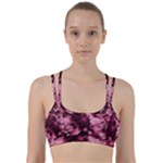 Flower Flora Decoration Pattern Drawing Leaves Line Them Up Sports Bra