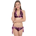 Flower Flora Decoration Pattern Drawing Leaves Tie It Up Bikini Set