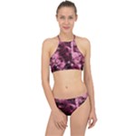 Flower Flora Decoration Pattern Drawing Leaves Racer Front Bikini Set