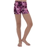 Flower Flora Decoration Pattern Drawing Leaves Kids  Lightweight Velour Yoga Shorts