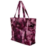 Flower Flora Decoration Pattern Drawing Leaves Zip Up Canvas Bag