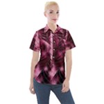 Flower Flora Decoration Pattern Drawing Leaves Women s Short Sleeve Pocket Shirt