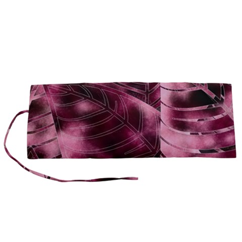 Flower Flora Decoration Pattern Drawing Leaves Roll Up Canvas Pencil Holder (S) from ArtsNow.com