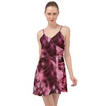 Flower Flora Decoration Pattern Drawing Leaves Summer Time Chiffon Dress