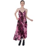 Flower Flora Decoration Pattern Drawing Leaves Tie Back Maxi Dress