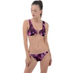 Flower Flora Decoration Pattern Drawing Leaves Ring Detail Crop Bikini Set