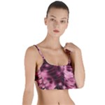 Flower Flora Decoration Pattern Drawing Leaves Layered Top Bikini Top 