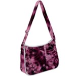 Flower Flora Decoration Pattern Drawing Leaves Zip Up Shoulder Bag