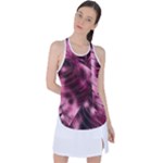 Flower Flora Decoration Pattern Drawing Leaves Racer Back Mesh Tank Top