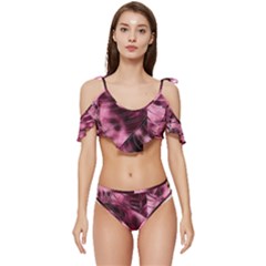 Ruffle Edge Tie Up Bikini Set	 