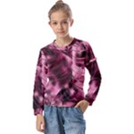 Flower Flora Decoration Pattern Drawing Leaves Kids  Long Sleeve Tee with Frill 