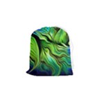 Fractal Art Pattern Abstract Fantasy Digital Drawstring Pouch (Small)