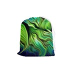 Fractal Art Pattern Abstract Fantasy Digital Drawstring Pouch (Medium)